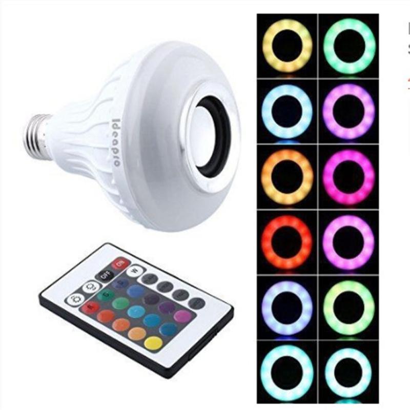 12 Вт беспроводной Bluetooth-совместимый светодиодный динамик с 4 режимами музыки, цветной RGB-умный дом