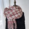 Fashion Plaid Scarf Women's New Autumn and Winter Sweet Imitation Cashmere Scarf Thickened Shawl