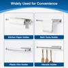 Paper Towel Holder Under Cabinet - Stainless Steel Paper Towel Holder Wall Mount, Self-Adhesive or Drilling, Silver Towel Rack for Kitchen