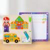 Children'S Early Education Puzzle Two-In-One Character Puzzle Drawing Board Exercise Hand-Eye Coordination Role Cognitive Toy