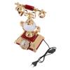 Vintage Telephone Model Table Lamp Alarm Clock Function Easy Assembly Decorative Phone Model for