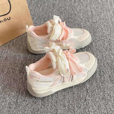 Уродливо милые сетчатые женские моральные тренировки лето новые шикарные нишевый дизайн тонкие спортивные туфли Форреста Гампа