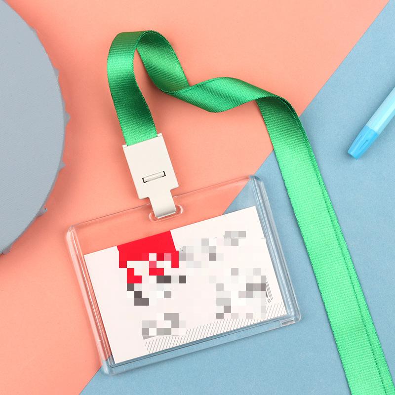 Модный акриловый прозрачный чехол для автобусных карточек, держатель для рабочей карты с ремешком, чехол для рабочей карты для женщин и мужчин, держатель для кредитных карт