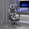 VidaXL Massage Gaming Chair with Footrest Computer Chair Armchair Adjustable Backrest and Footrest Office 345439