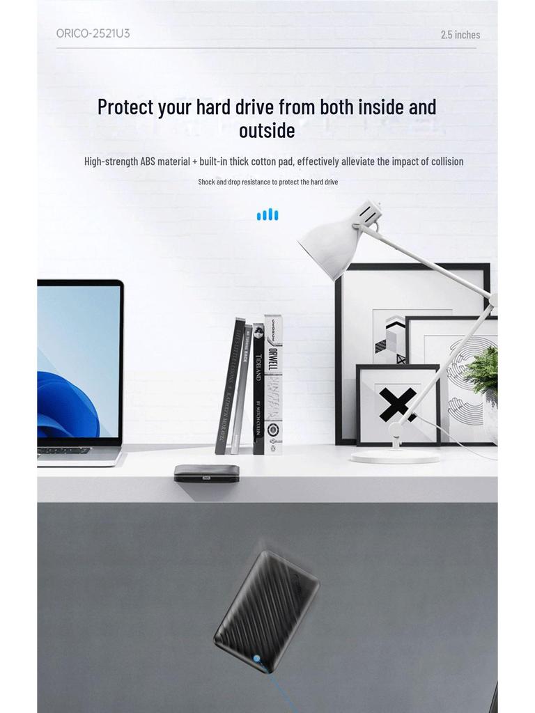 Orico 2521U 2,5-дюймовый USB внешний корпус для жесткого диска для SATA SSD и HDD