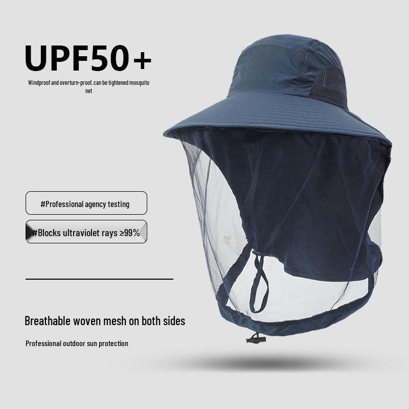 Унисекс летняя шляпа от солнца: Сетчатый, Защита от комаров, Быстросохнущий, Водонепроницаемый, Идеально подходит для рыбалки и альпинизма
