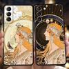 Чехол для телефона Samsung Galaxy S25/S24/S23/S22/S20/S21/FE/Ultra/S10/S10E/S9/Plus/5G Мягкий ТПУ Чехол Арт Постер АЛЬФОНС МУХА Сумки