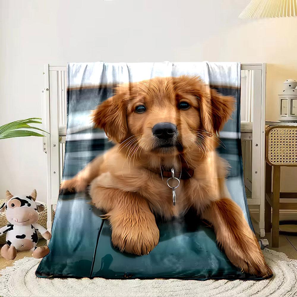 Golden Retriever Puppy Blanket for all seasons blanket lunch break throw gift