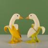 Resin Banana Duck Figurines Unique Animal Ornaments Creative Cartoon Banana Duck  Decor Accessories
