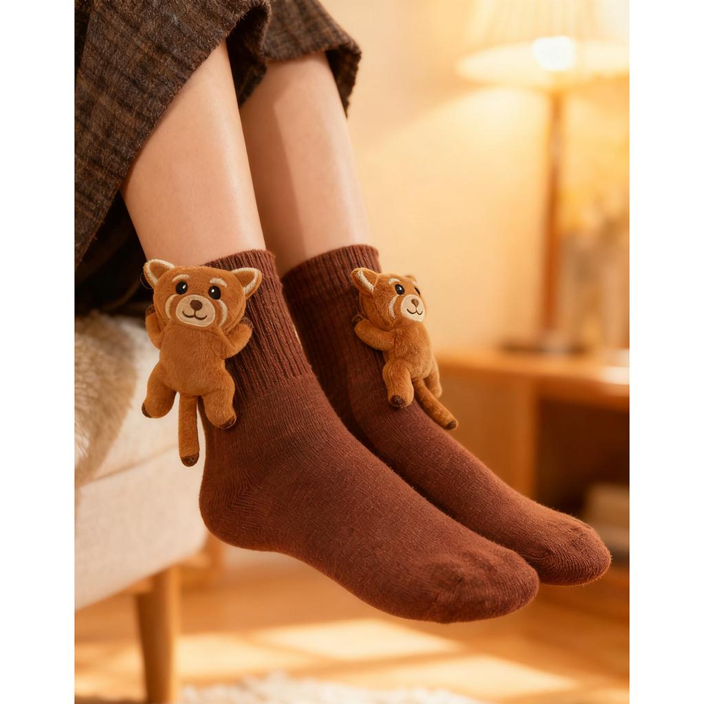 Носки Мужские И Женские Длинные Хлопковые Носки Рождественские Вязаные Напольные Носки Теплые Носки