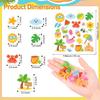 22 шт. Летние Толстые Гелевые Наклейки Hello Window Gels Decals Reble Beach Stickers Съемные Бассейн Солнце Милые Гелевые Наклейки для Окон Холодильников Лето