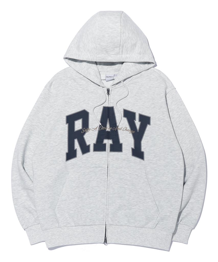 Rayfikers Худи на молнии с большим логотипом-аркой Ray Mq6Tu145_Овсяный