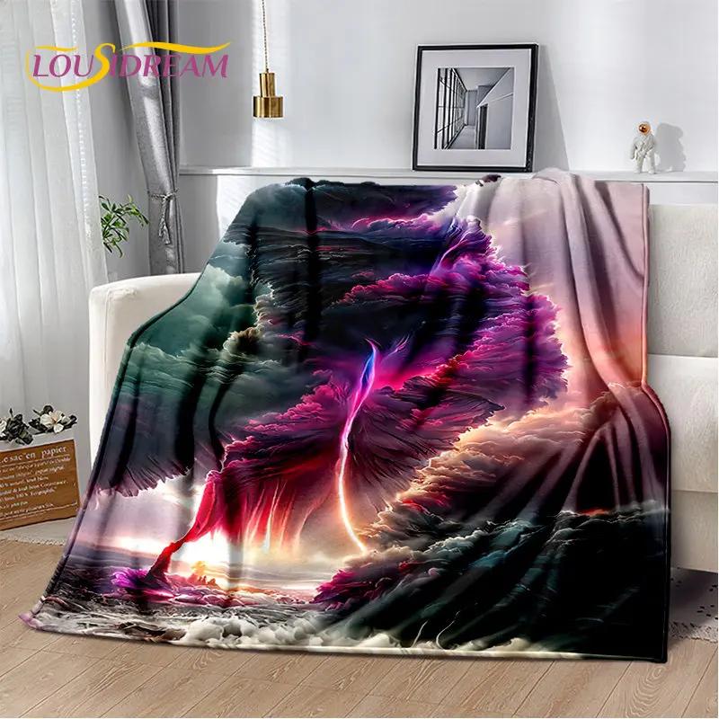 3D Natural, Tornado, Cloud Soft Plush Blanket, фланелевое одеяло, плед для гостиной, спальни, кровати, дивана, пикника, детей, офиса
