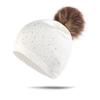 Ladies Pom Pom Womens Winter Hat Knitted Womens Winter Warm Thick Cap