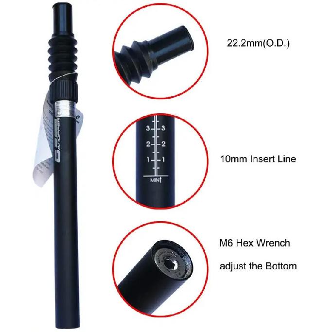 25.4mm 26.6mm 27.2mm 28.6mm 30.9mm 31.6mm MTB mountain Bike Suspension Seatpost MTB shock absorb Damping Bicycle seat post
