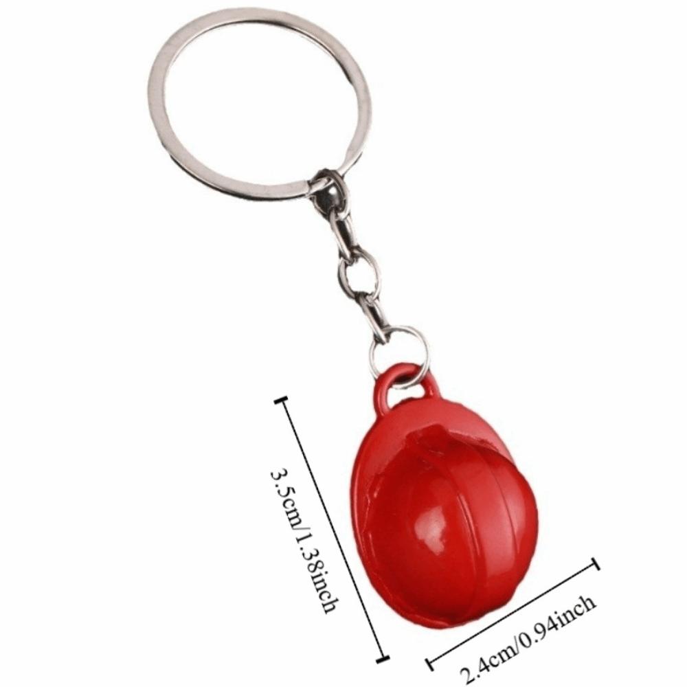Key Ring Funny Safety Helmet Keychain Creative Friendship Hard Hat Pendant Mini Ornaments Bag Hanging Gifts