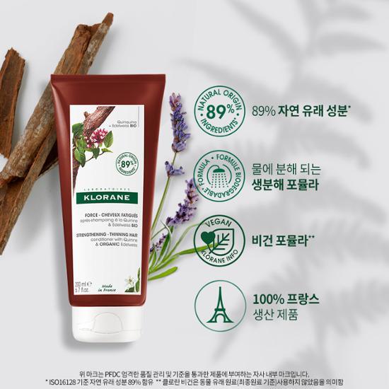 Klorane Хинин Эдельвейс Маска для кожи головы 200 мл (Жизненная сила кожи головы и укрепление волос)