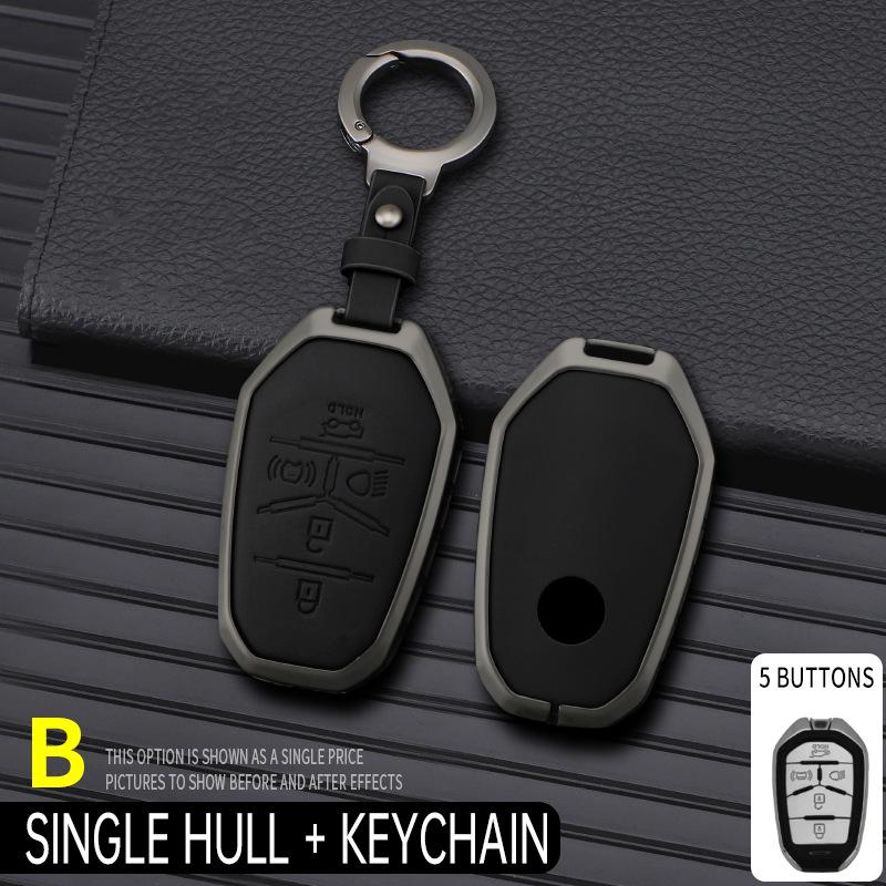 Натуральная кожаная крышка для ключа SsangYong Korando/Rexton, пряжка из сплава