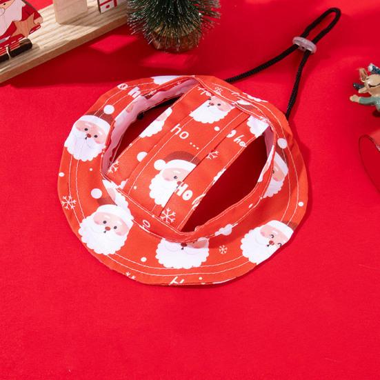 Pet Sun Hat with Ear Holes Adjustable Tie-Dyed Bucket Hat Outdoor Round Brim Sun Protection Hat for Small Medium Dogs Cats