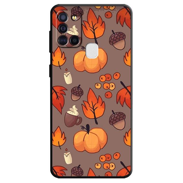 Чехол для Samsung Galaxy M30s M22 M32 5g M31 M13 M51 M33 M23 M52 M12, осенние листья, осень, лиса, тыква, великолепный чехол на Хэллоуин