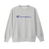 Базовый свитшот Champion с надписью Oxford, размер длинный, мужской, логотип, серый, XL, рукав, флис, C8-W043Z