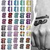 24Pcs Lucky Number 13 Temporary Tattoo Stickers Glittering Nightglow Hand Tattoos Idol Concert Rave Accessories for Fans Gift