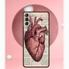 Чехол с анатомическим рисунком сердца для Samsung Galaxy S24 Ultra S22 Plus S20 S21 FE S8 S9 S10 Note 10 20 S23 Ultra Cover