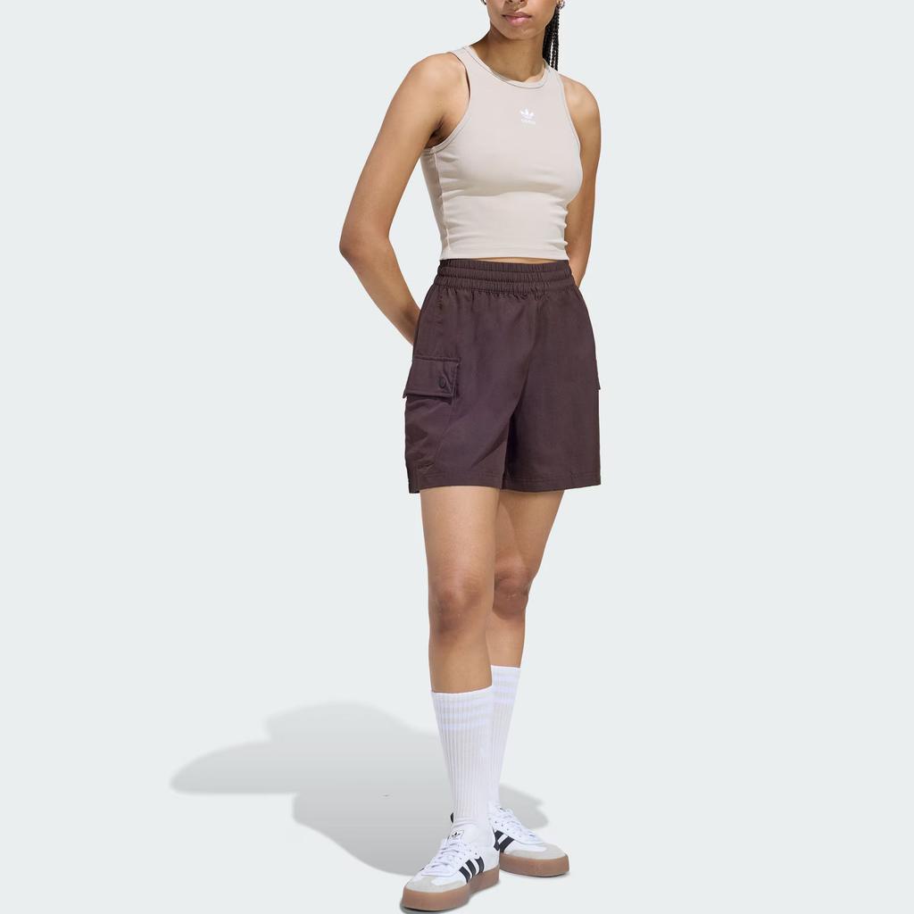 adidas Originals Essentials Облегающий спортивный топ-майка в рубчик с круглым вырезом Женские топы KD3822
