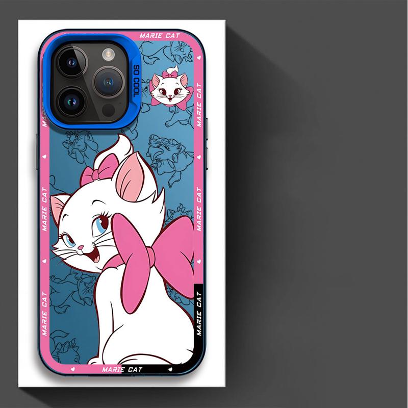 Смешной чехол для телефона с кошкой Мари для Apple iPhone 16 15 Pro Max 13 14 Plus 12 11 Pro plus Матовый
