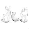 3 Pieces Christmas Elk Statues Reindeer Figurines Ornaments Set Animal Statue for Father's Day