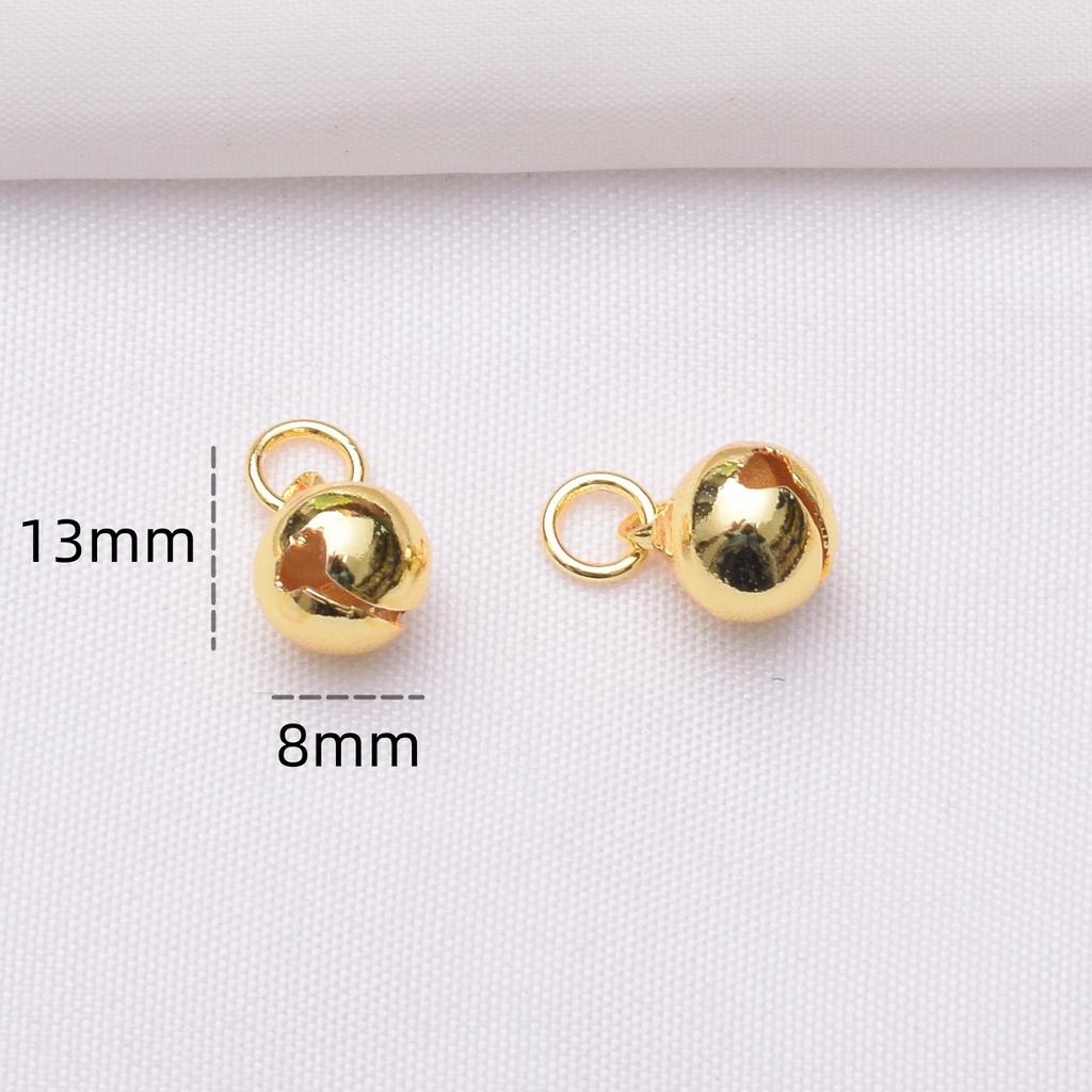 50 шт. 18-каратный золотой пакет, сохранение цвета, 8 мм, браслет-колокольчик, аксессуары для браслета, сделай сам, бисерные украшения ручной работы, аксессуары, маленькая капелька