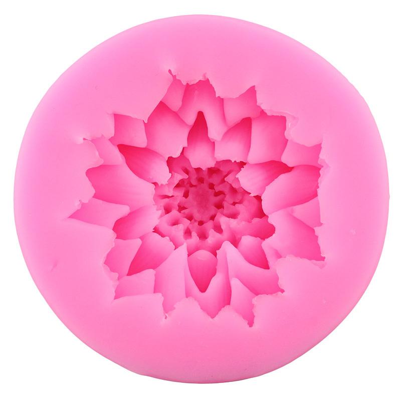3D цветы лотоса хризантемы свадебные инструменты для украшения торта DIY силиконовые формы для выпечки помадки свечи мыла формы