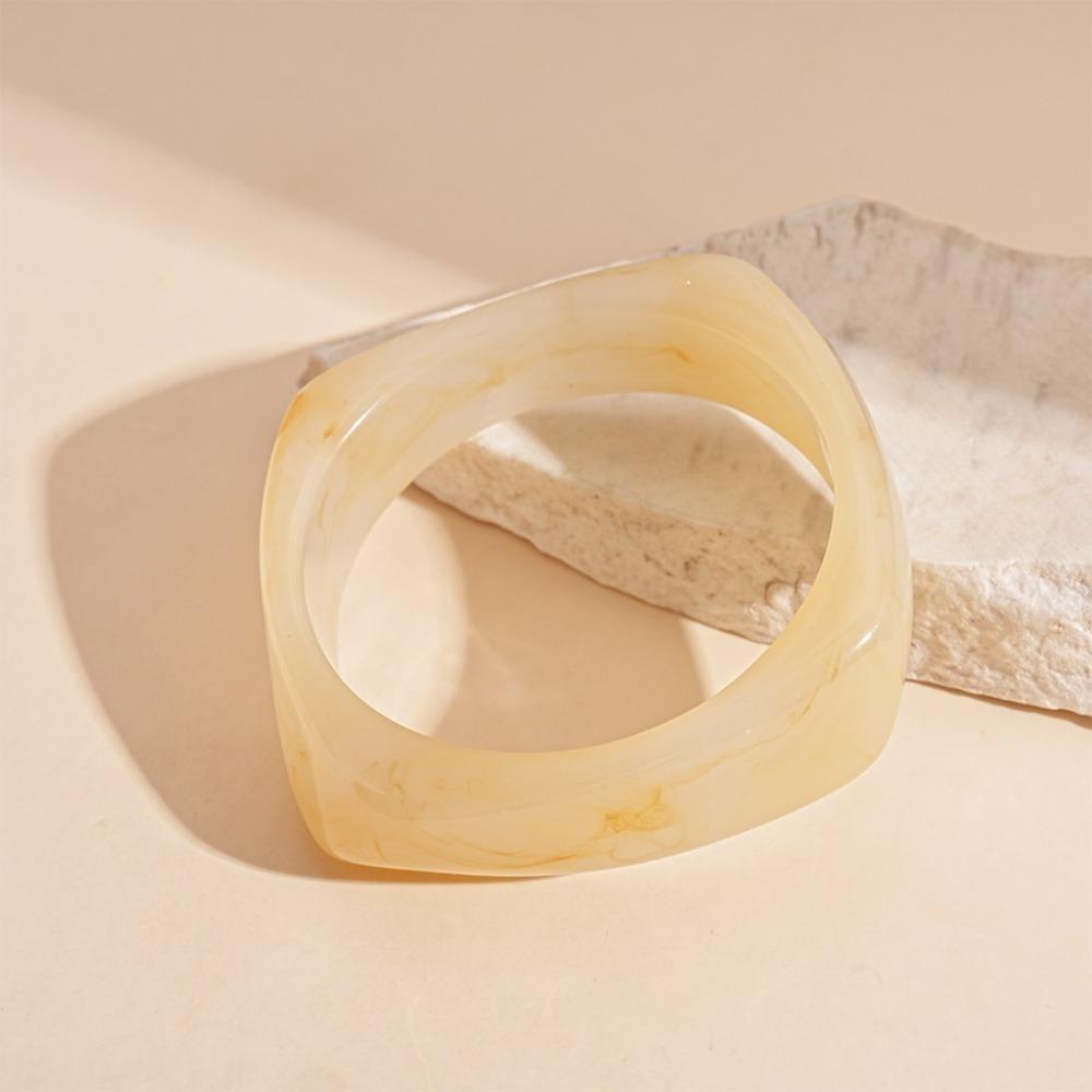 Богемный браслет из смолы, смазывание, ретро-кольцо для руки, креативный нерегулярный широкий браслет для женщин и девочек