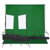 VidaXL Photo Studio Kit with Lighting and Backdrop Photography Light Background System Kit 3094736