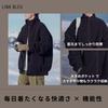 [link bleu] Men's Fleece Boa Jacket, Fall/Winter Outerwear, Zip-Up, High Neck, Warm, Oversized, Casual, Stylish (Size L, Black)