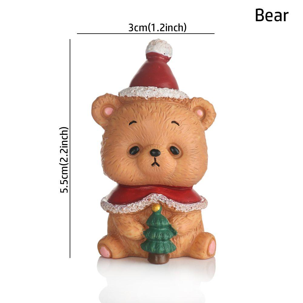 Игрушки Дед Мороз Мультяшный Рождественская Фигурка Настольные Украшения Кукольный домик Декор Микро Ландшафт