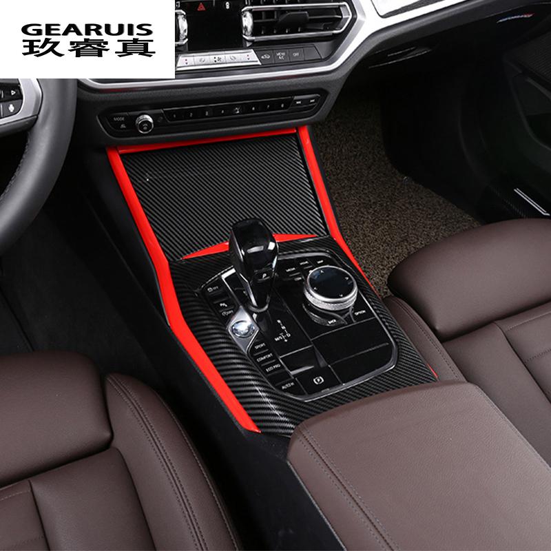 Стайлинг автомобиля из углеродного волокна, подлокотник для уборки, защитные наклейки, чехлы для BMW 3 Serise G20 G28, интерьер авто