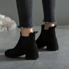 Fashion Booties Woman 2024 Autumn Winter New Chelsea Ankle Boots Fashion  Suede Wedges Slip On Short Boot Mid Heel Plus Size Women Shoes