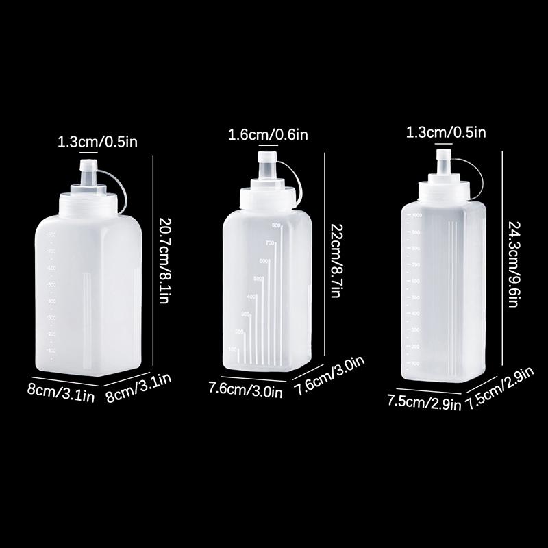 800/1000 мл Бутылки для соуса с дозатором, Широкое горлышко, Пыленепроницаемые, Кухонная приправа, Салатный соус, Бутылка для оливкового масла