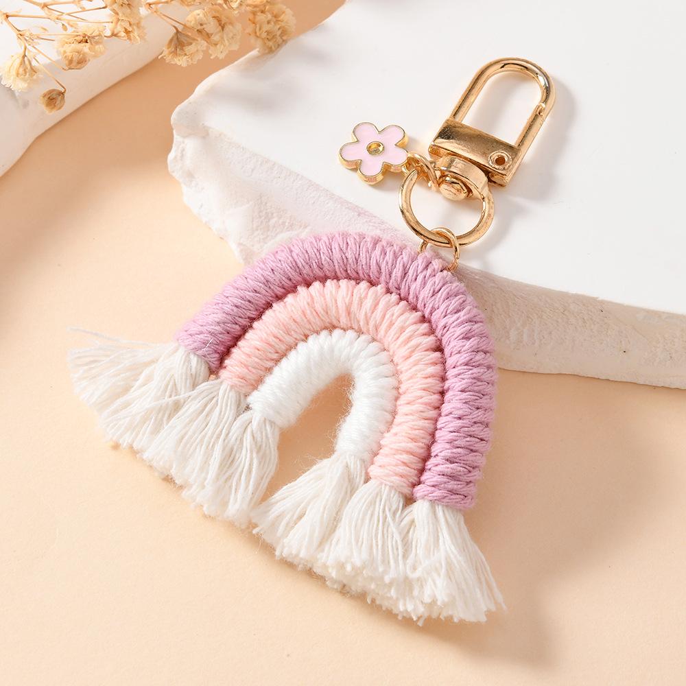 Радужный брелок-подвеска ручной работы