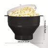 Силиконовая микроволновая печь для приготовления попкорна, пищевая складная высококачественная кухонная простая ведро для приготовления попкорна, миска с крышкой