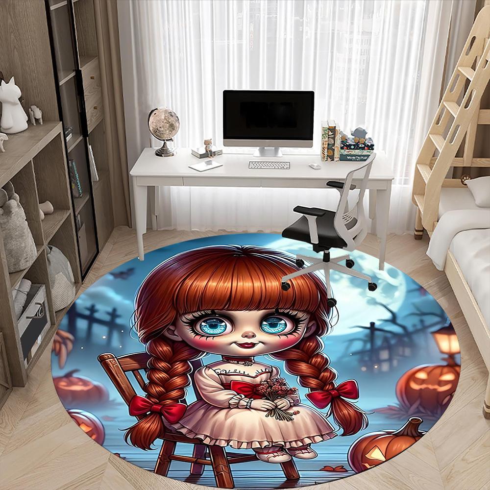 1 шт. Ковер для стула AnnaBelle для офиса, нескользящий, мягкий и удобный, ковер для офиса, игр, легкий круглый коврик для пола