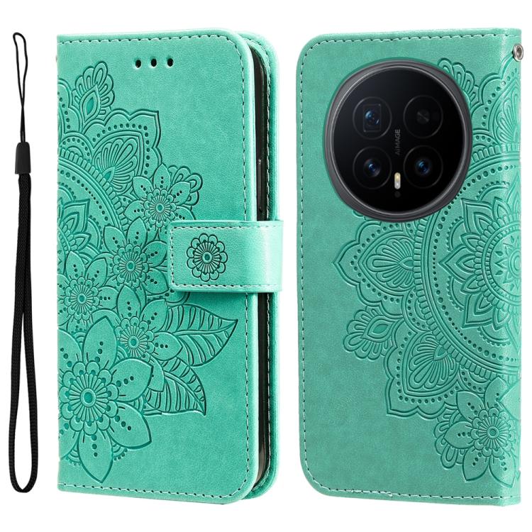 Seven-petal Flowers Embossing Leather Phone Case