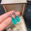 Ювелирные изделия Имитация Изумрудные Серьги Женские Винтажные Серьги Параиба Синие