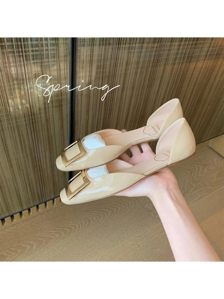 Босоножки Низкий каблук Квадратный носок Каблуки для женщин Офисная обувь Низкий каблук Удобная обувь Кожаная обувь Небольшой каблук