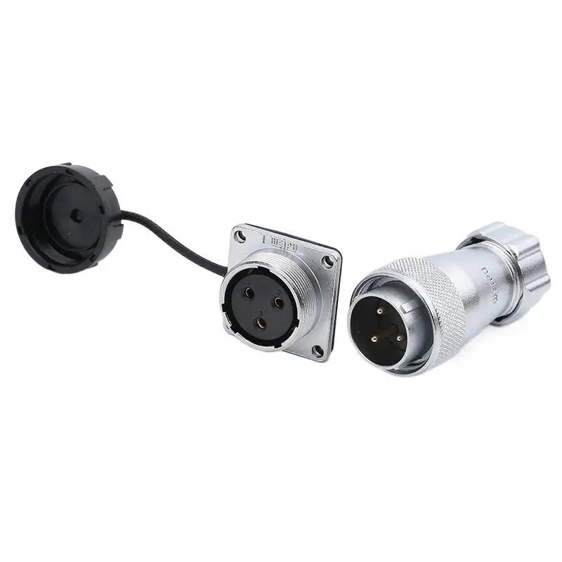WEIPU WS24 TP/Z 2 3 4 10 12 19 Pin PCB Panel Mount Bulkhead M24 Automation Waterproof Connector Solar LED Lighting Power Adapter