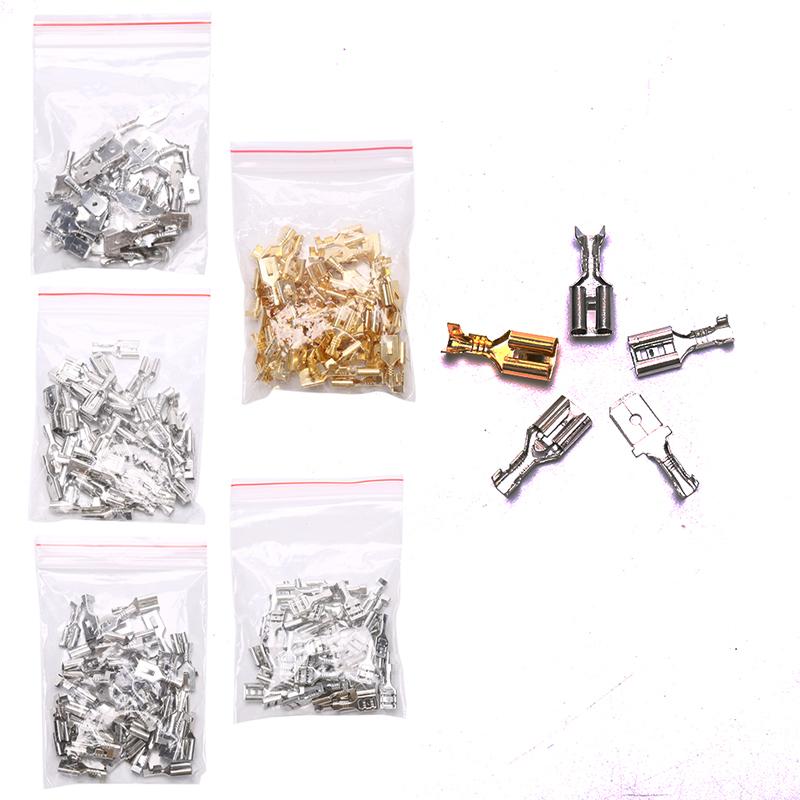 50Pcs 6.3 Crimp Terminal Male Female Spade Connector Crimping Terminals