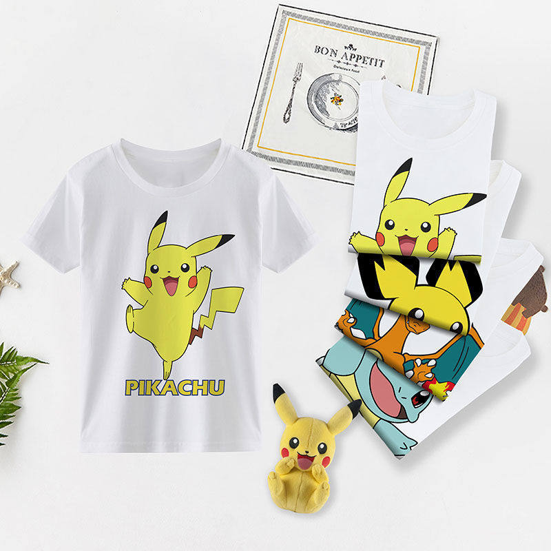 Summer Style Childrens Clothing Tshirt Pet Little Fairy Short Sleeve Round Neck Cartoon for Adults and Children Half Sleeve