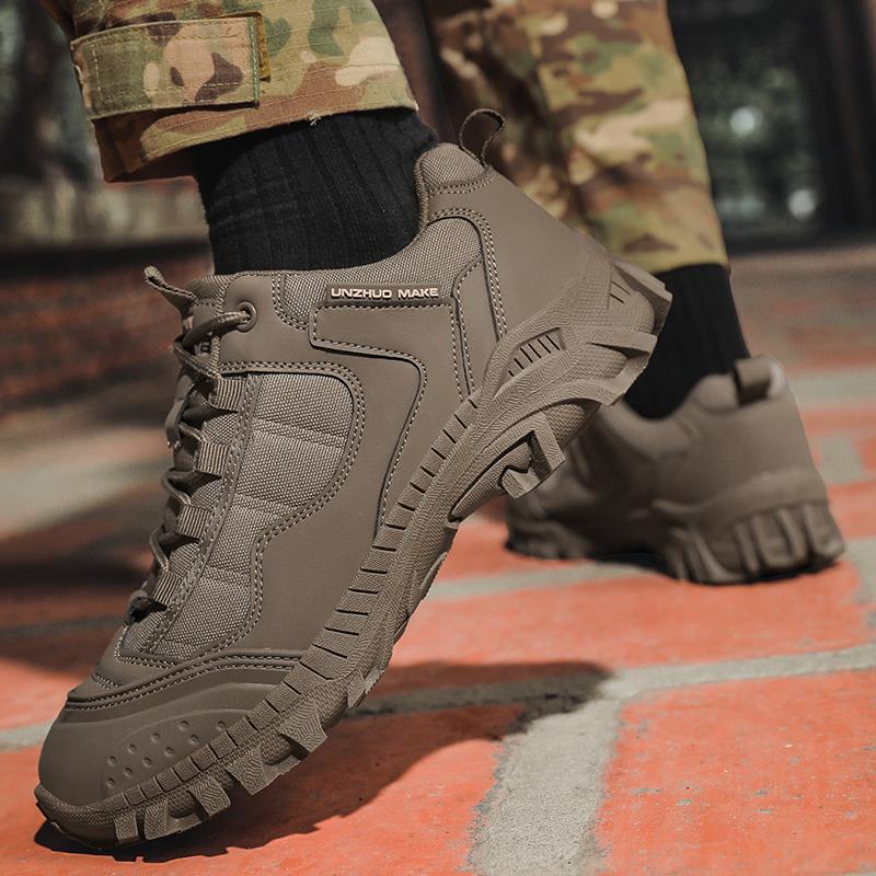 Мужские дышащие повседневные спортивные туфли для пешего туризма на открытом воздухе, мужские ботинки до щиколотки на шнуровке, противоскользящие, на толстой подошве, прочные