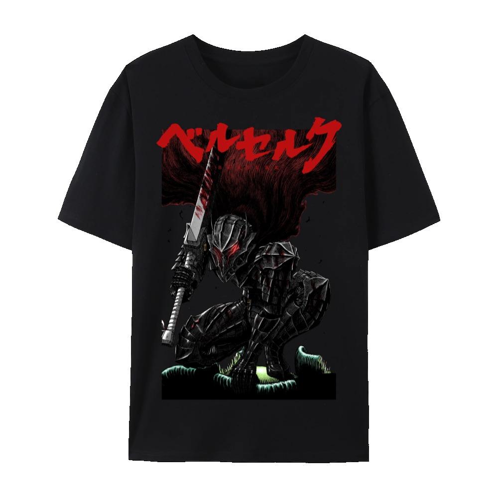 Футболка Berserk Gess & Griffith Graphic Cotton, рубашка-унисекс с коротким рукавом и круглым вырезом в японском стиле
